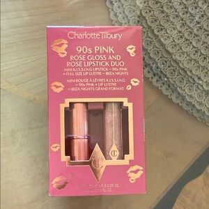 Charlotte Tilbury 90s Pink Lip Gloss and Lipstick Set